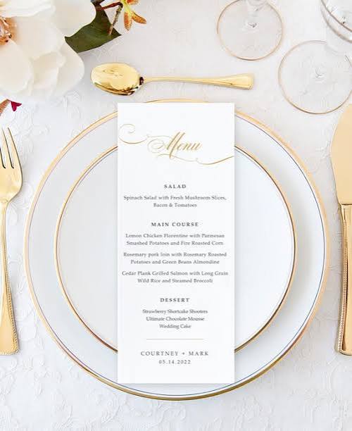 Menu Cards